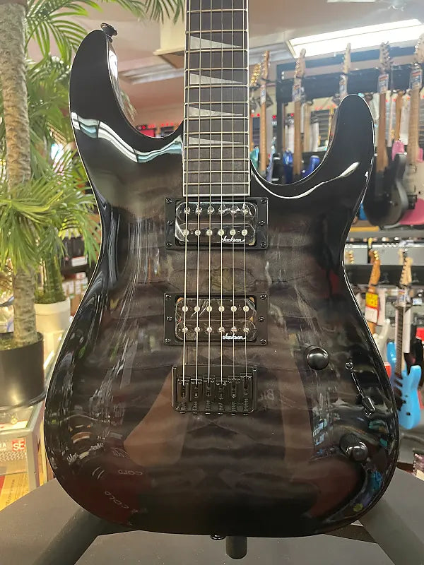 JACKSON JS SERIES DINKY ARCH TOP JS32Q DKA HT-TRANSPARENT BLACK BURST