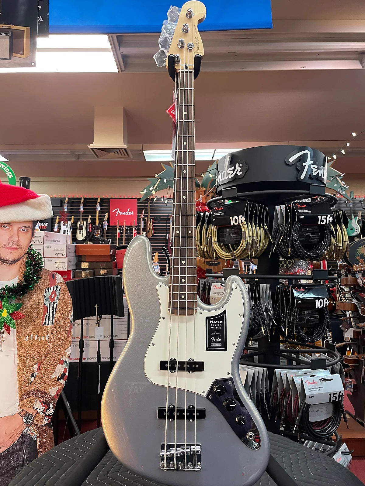 FENDER PLAYER JAZZ BASS SILVER