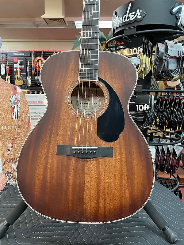 FENDER PARAMOUNT PO-220E ORCHESTRA ACOUSTIC-ELECTRIC GUITAR-MAHOGANY