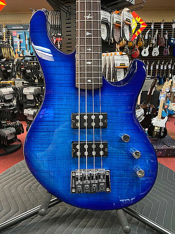 PRS SE KINGFISHER BASS FADED BLUE BURST