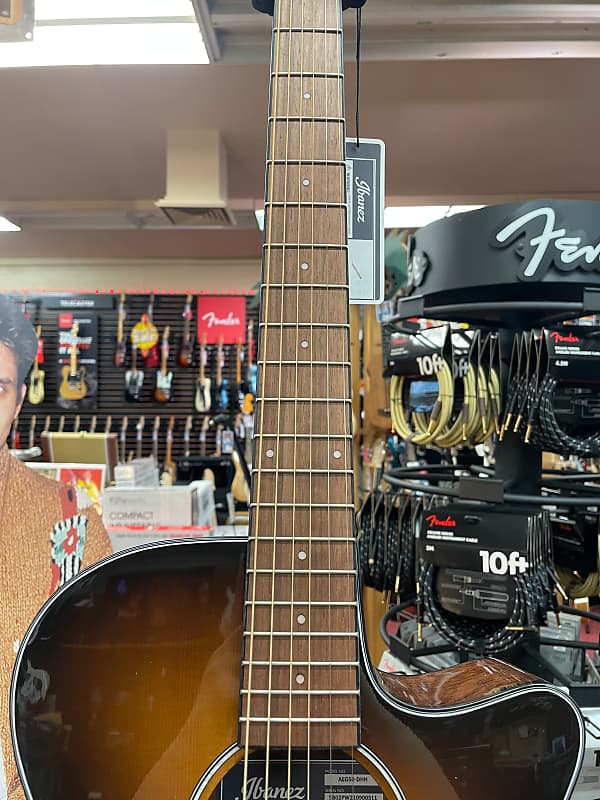 IBANEZ AEG50 ACOUSTIC-ELECTRIC GUITAR-DARK HONEY BURST HIGH GLOSS