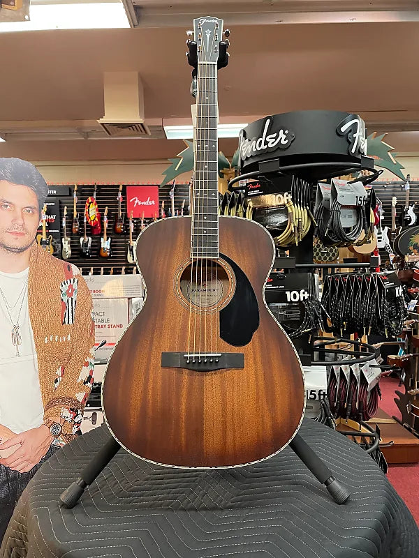 FENDER PARAMOUNT PO-220E ORCHESTRA ACOUSTIC-ELECTRIC GUITAR-MAHOGANY