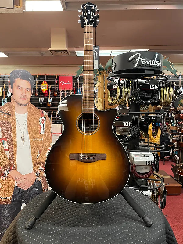 IBANEZ AEG50 ACOUSTIC-ELECTRIC GUITAR-DARK HONEY BURST HIGH GLOSS