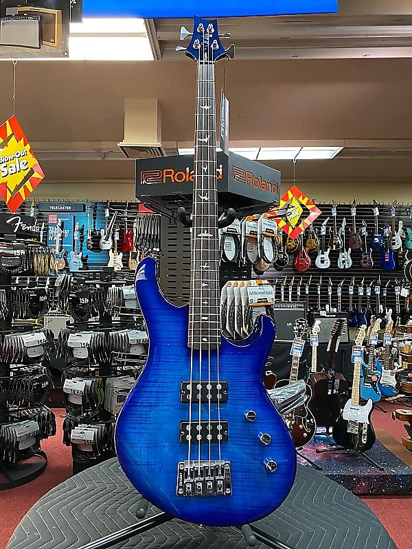 PRS SE KINGFISHER BASS FADED BLUE BURST