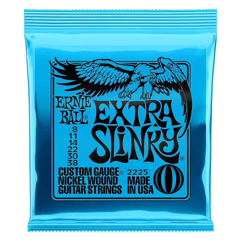 ERNIE BALL EXTRA SLINKY NICKEL WOUND ELECTRIC STRINGS 8-38
