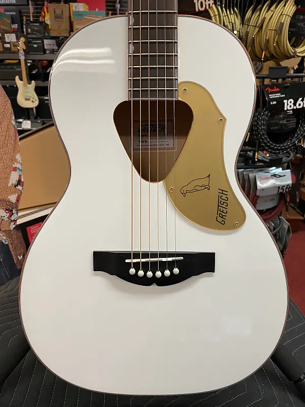 GRETSCH G5021E RANCHER PENGUIN PARLOR ACOUSTIC/ELECTRIC-ELECTRIC WHITE