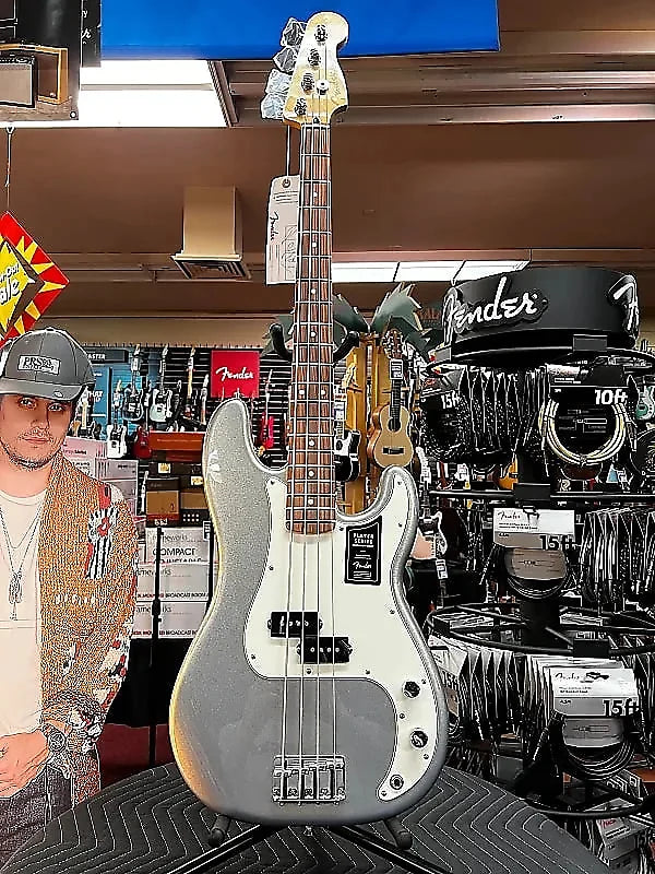 FENDER PLAYER PRECISION BASS SILVER