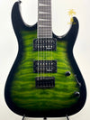 JACKSON JS SERIES DINKY™ ARCH TOP JS32Q DKA HT-TRANSPARENT GREEN BURST