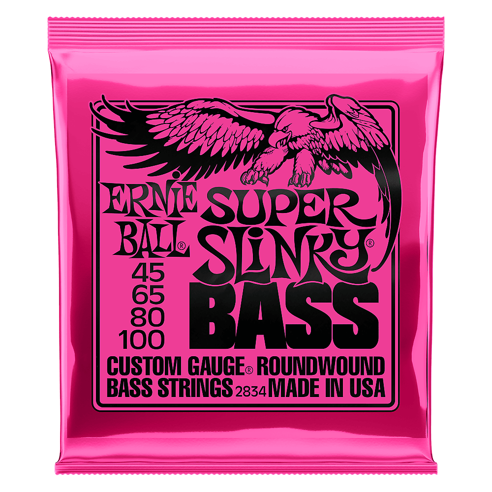 ERNIE BALL BASS SUPER SLINKY BASS STRINGS - 45-105