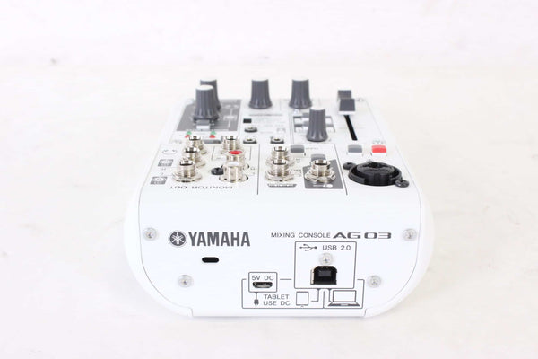 YAMAHA AG03 3-CHANNEL MIXER AND USB AUDIO INTERFACE