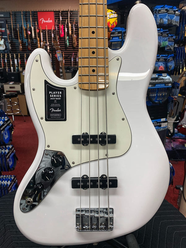 FENDER PLAYER JAZZ BASS LEFT-HANDED POLAR WHITE
